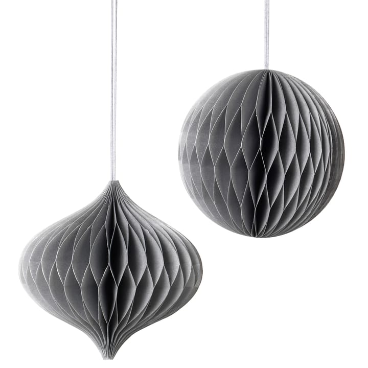 Christmas mix  Weihnachtskugel-Weihnachtsdekoration 2er Pack - Silver - Broste Copenhagen