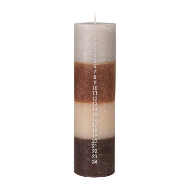 Colorblock Kalenderkerze - Multi-brown - Broste Copenhagen