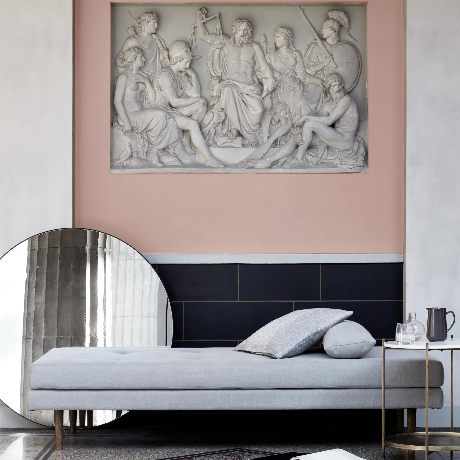 Complete Spiegel schwarz, Ø110 cm Broste Copenhagen