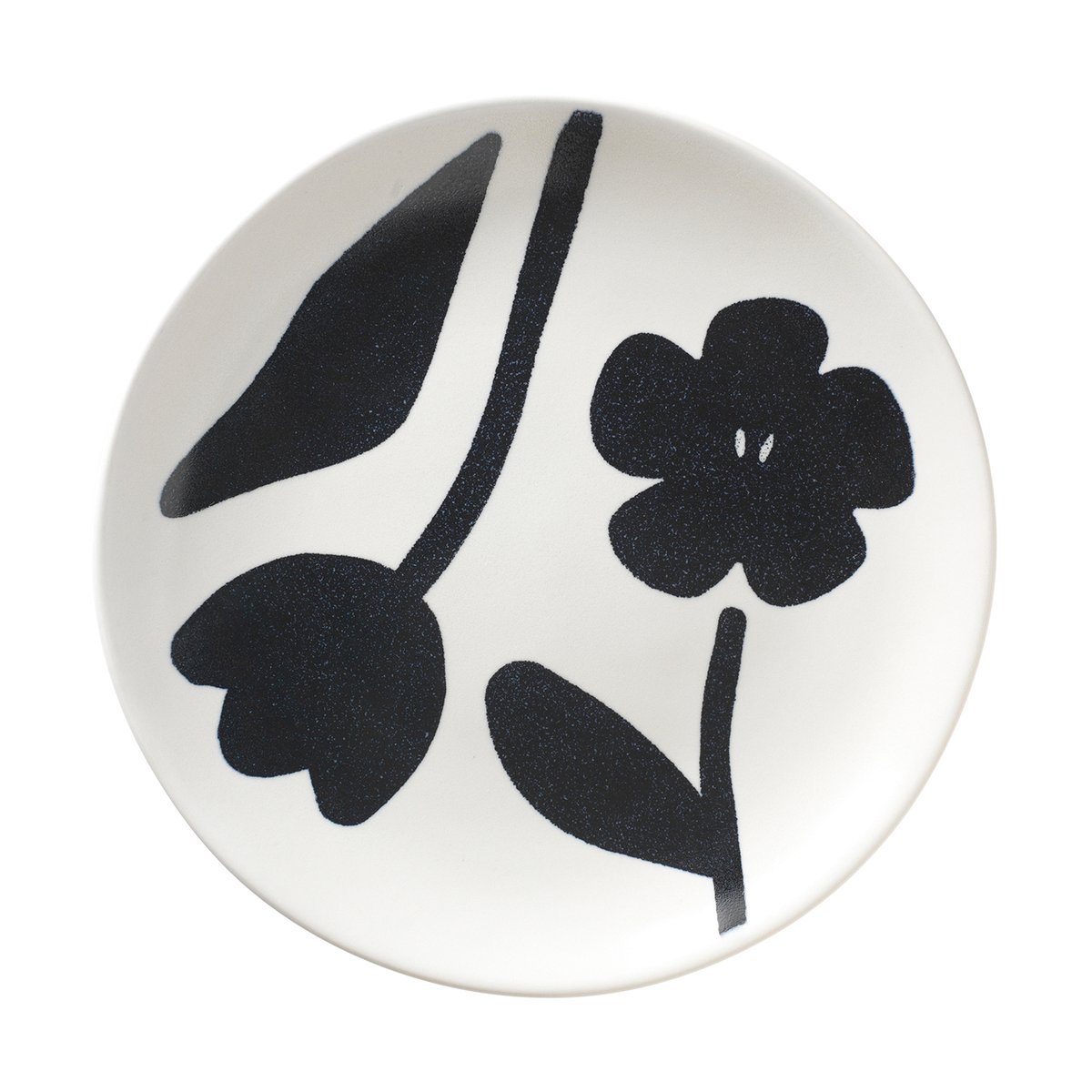 Broste Copenhagen Flora Teller Ø20 cm Black-off white