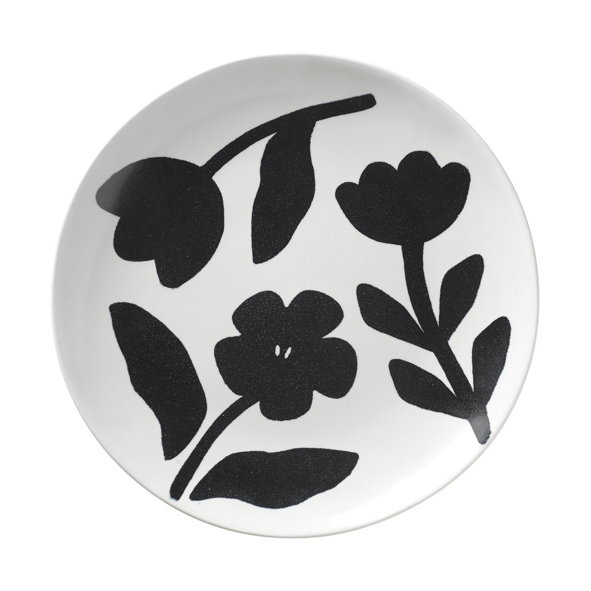 Broste Copenhagen Flora Teller Ø26 cm Black-off white