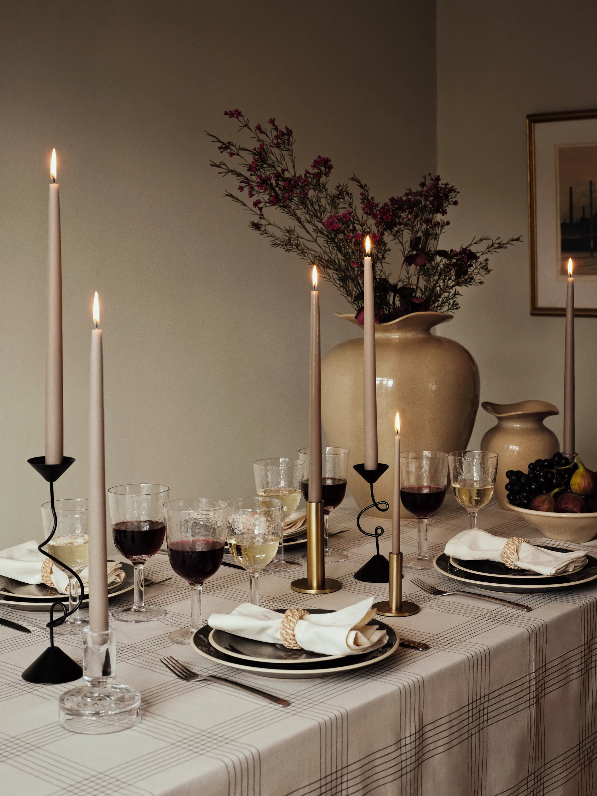 Florentina Vase L 44 cm, Beige Broste Copenhagen