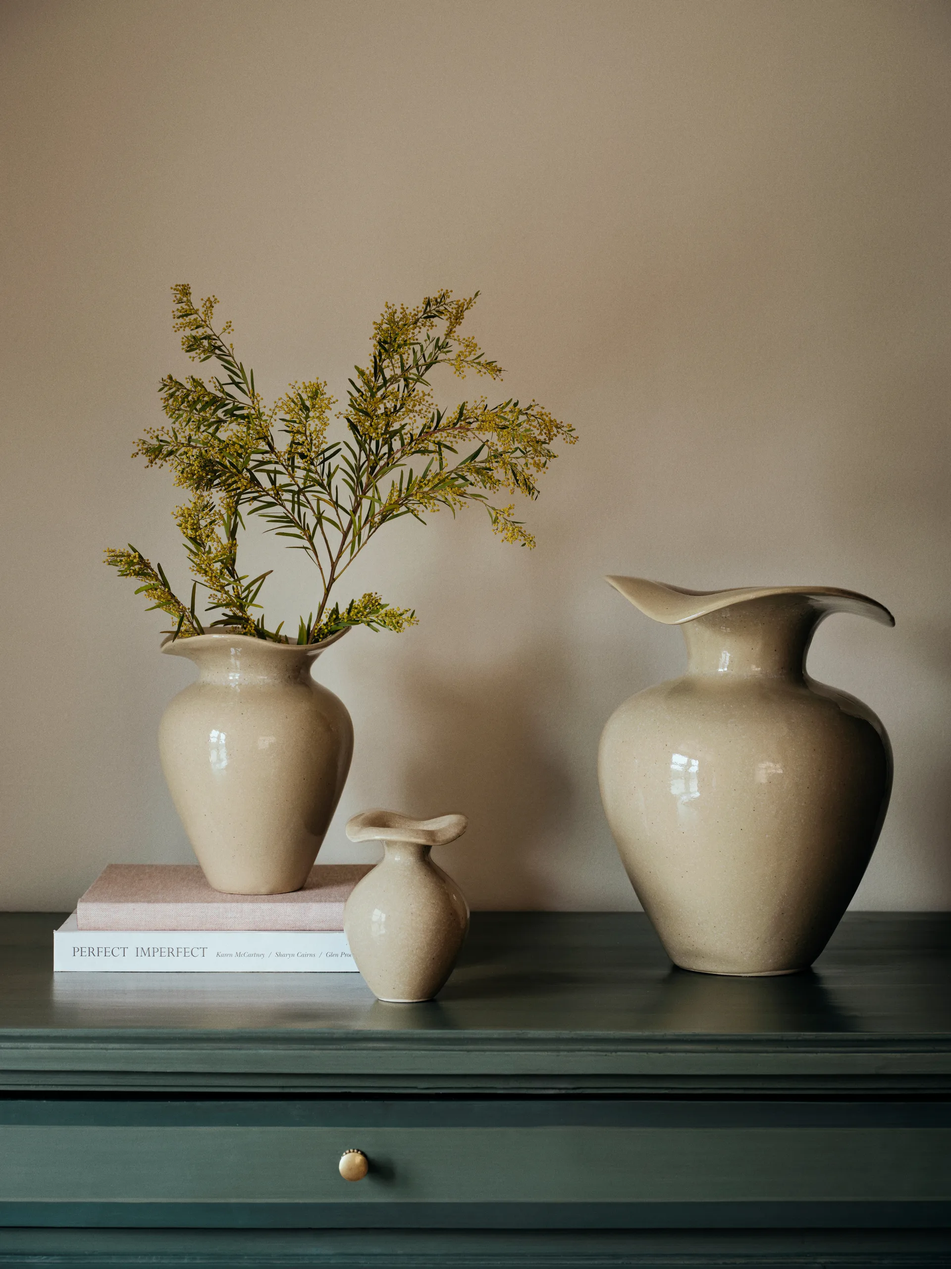 Florentina Vase S 22,5, Beige Broste Copenhagen