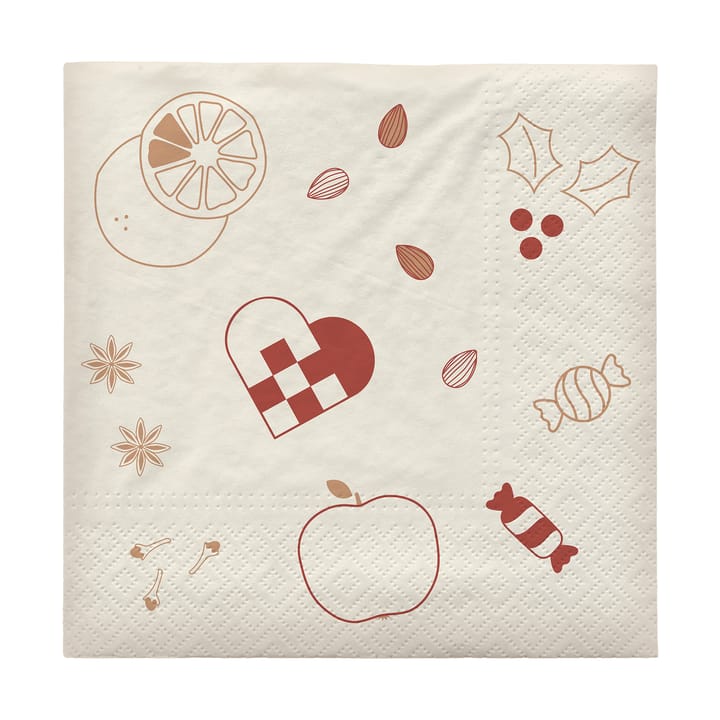 Fryd Papierserviette 33x33 cm 20er-Pack - Pompeian Red - Broste Copenhagen