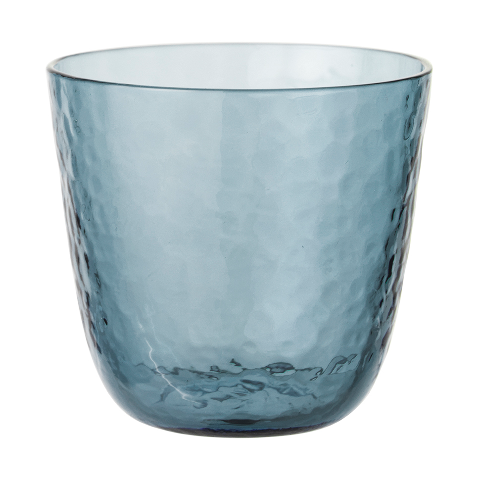 Broste Copenhagen Hammered Tumbler 15 cl Blau