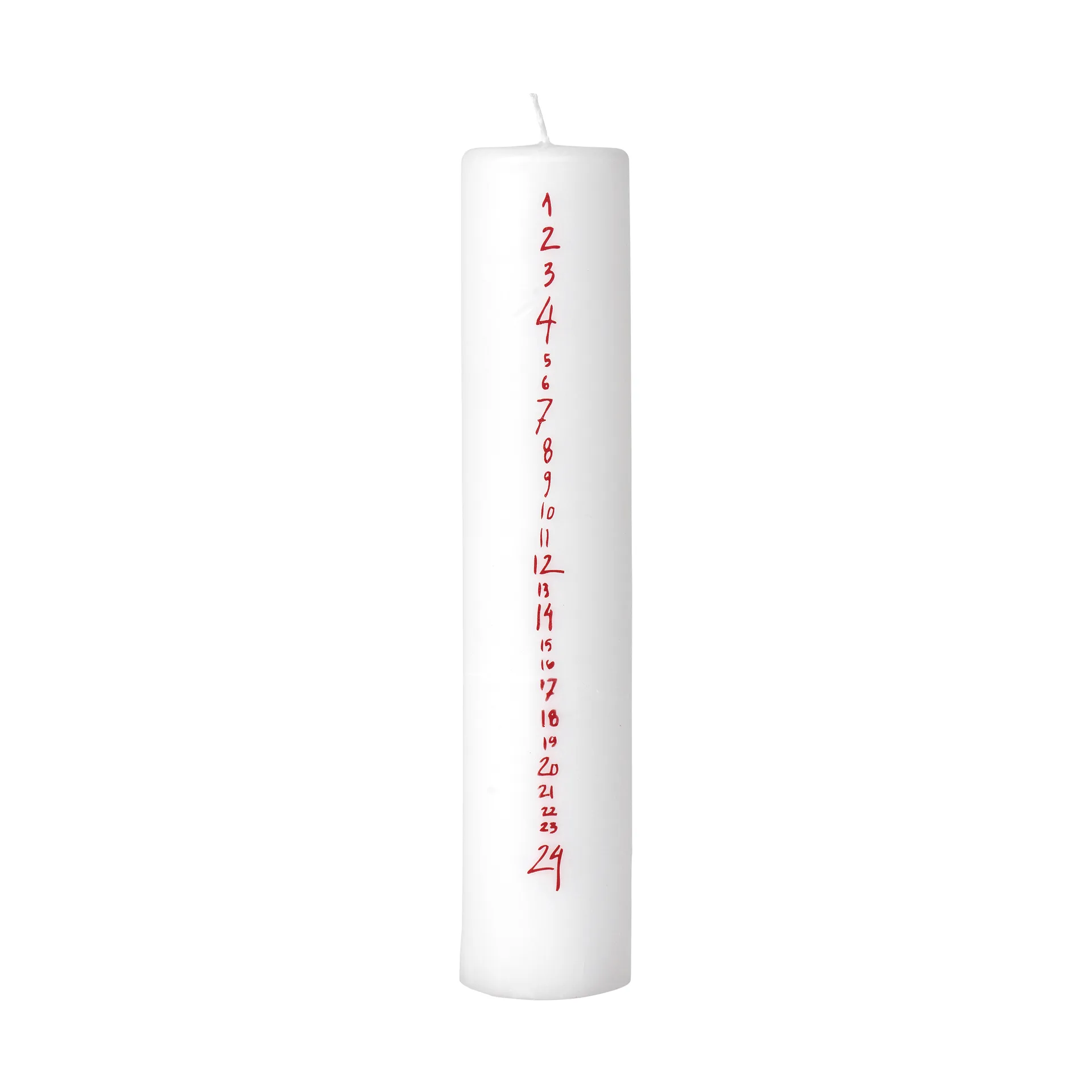 Handgeschriebene Kalenderkerze, White-Red Broste Copenhagen
