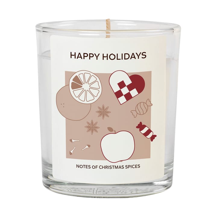 Happy Holidays Duftkerze 32 h - White - Broste Copenhagen