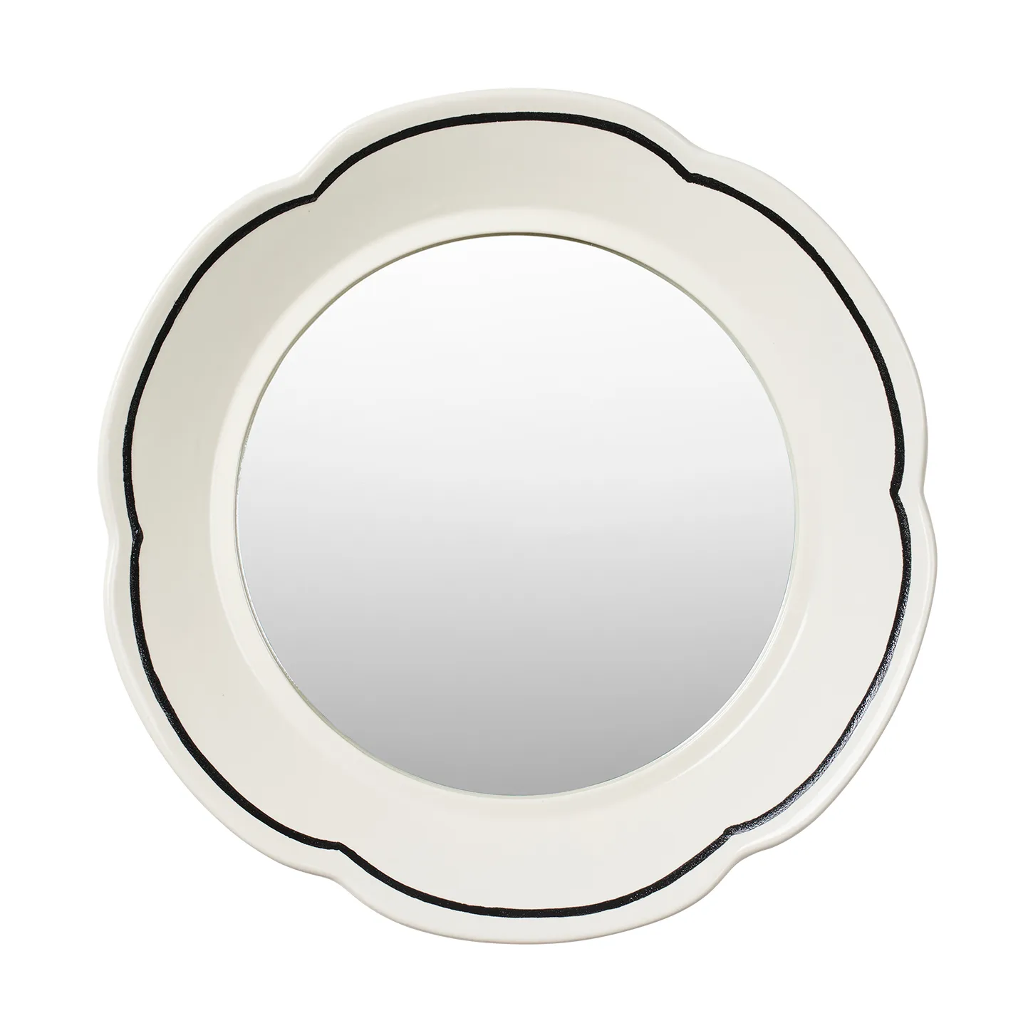 Hilma Spiegel Ø36 cm, Off white-black Broste Copenhagen