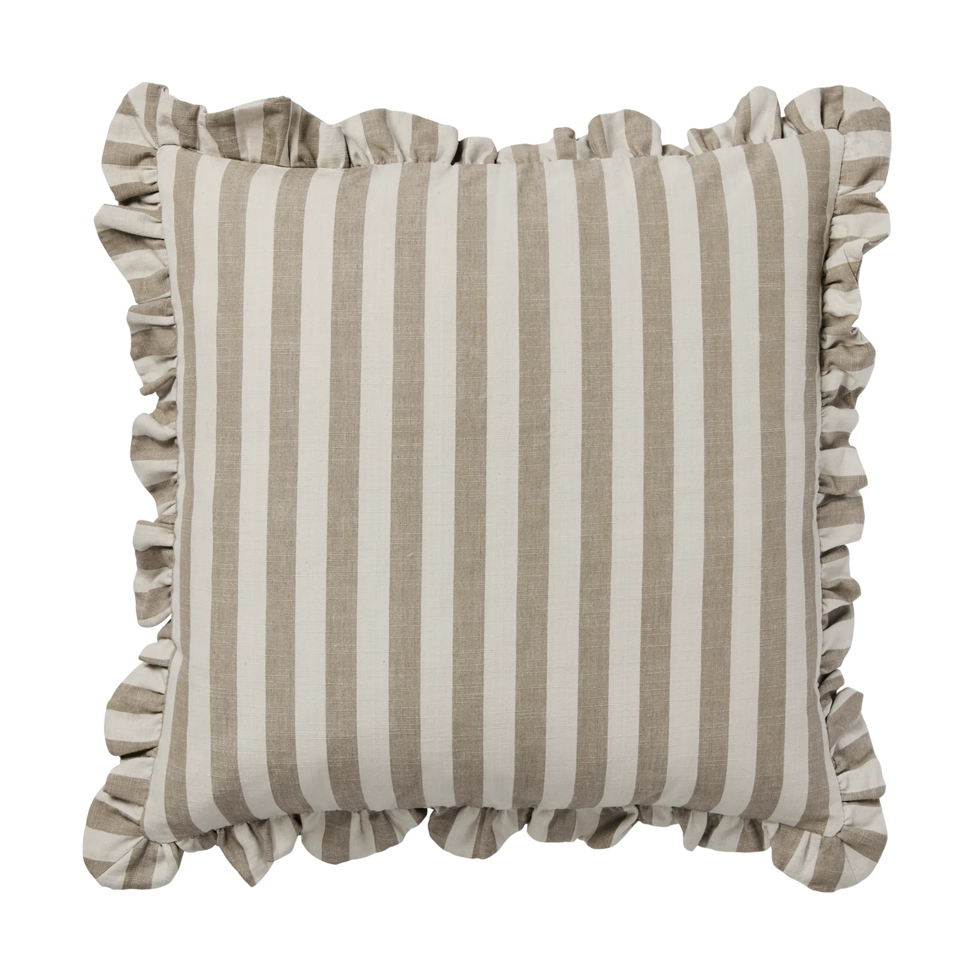 Ina Kissenbezug, Brown kelp-castle beige, 50x50 cm Broste Copenhagen