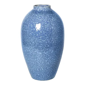 Ingrid Keramikvase 40cm - Insignia blue-white - Broste Copenhagen