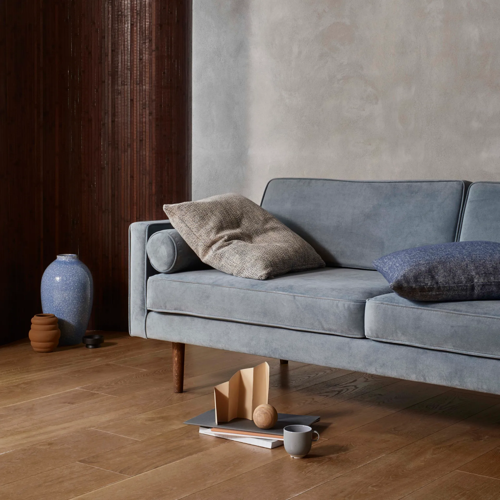 Ingrid Keramikvase 40cm, Insignia blue-white Broste Copenhagen