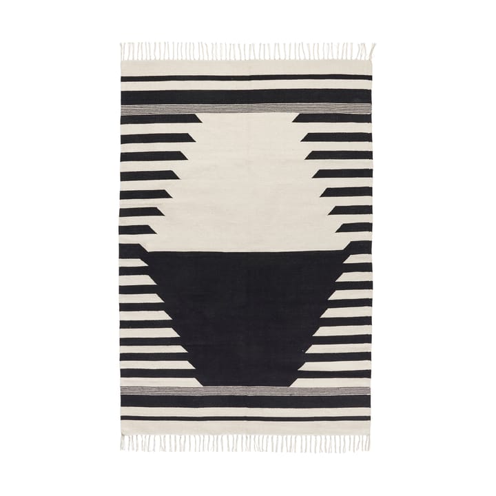 Iselin Teppich 140x200 cm - Black-Off White - Broste Copenhagen