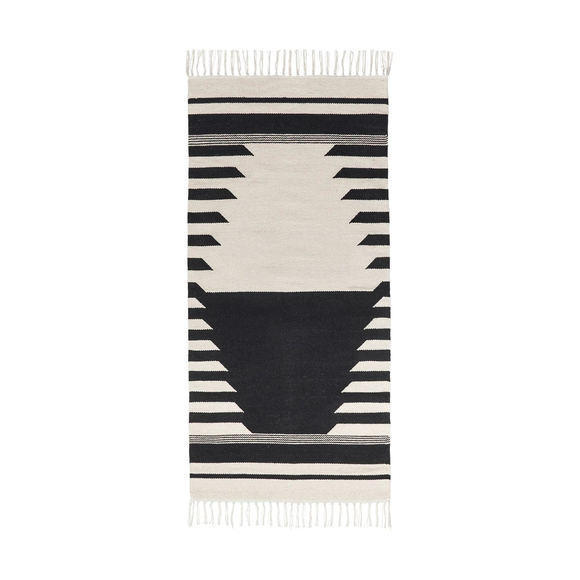 Iselin Teppich 70x140 cm, Black-Off White Broste Copenhagen