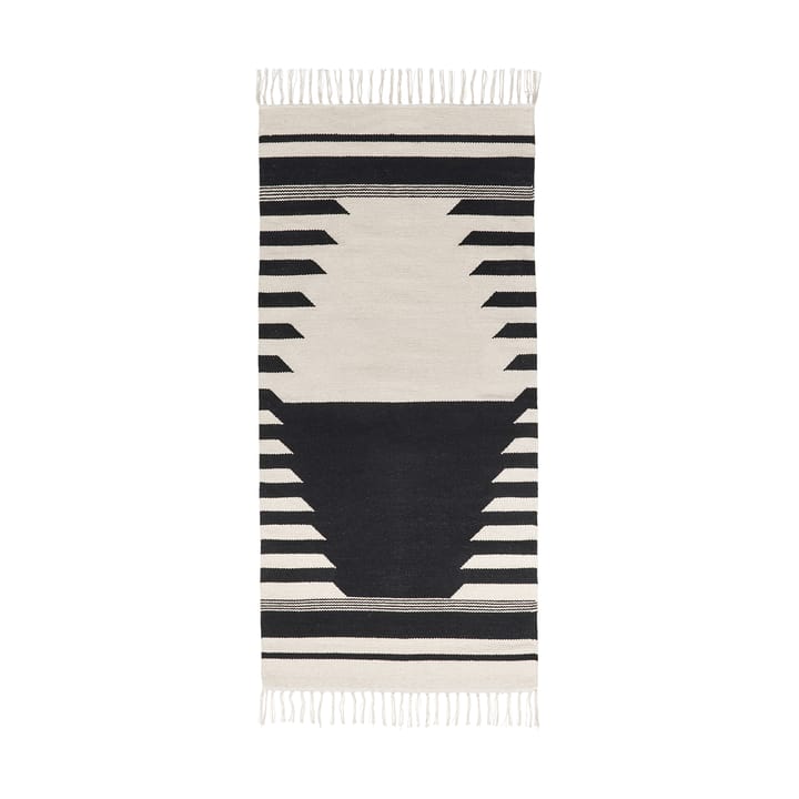 Iselin Teppich 70x140 cm - Black-Off White - Broste Copenhagen