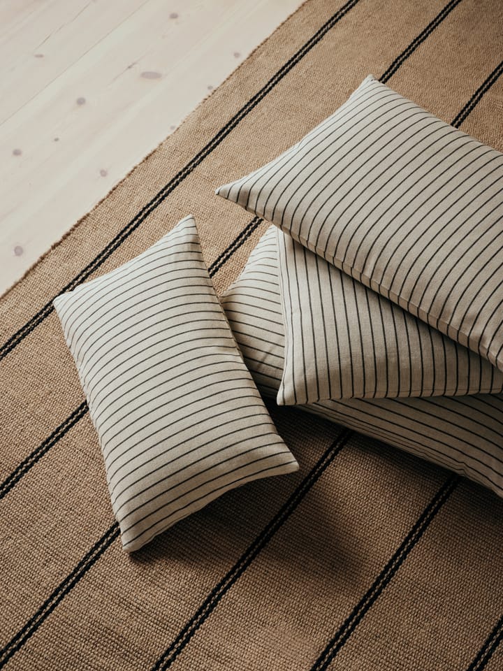 Karen Kissenbezug, Light beige-black, 60x60 cm Broste Copenhagen