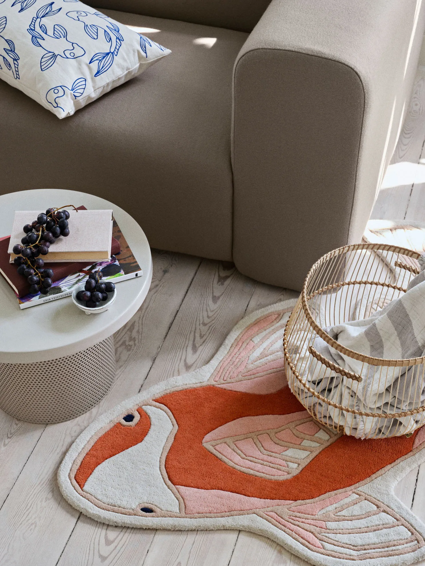 Koi Teppich 97 x 130cm, Pumkin orange Broste Copenhagen