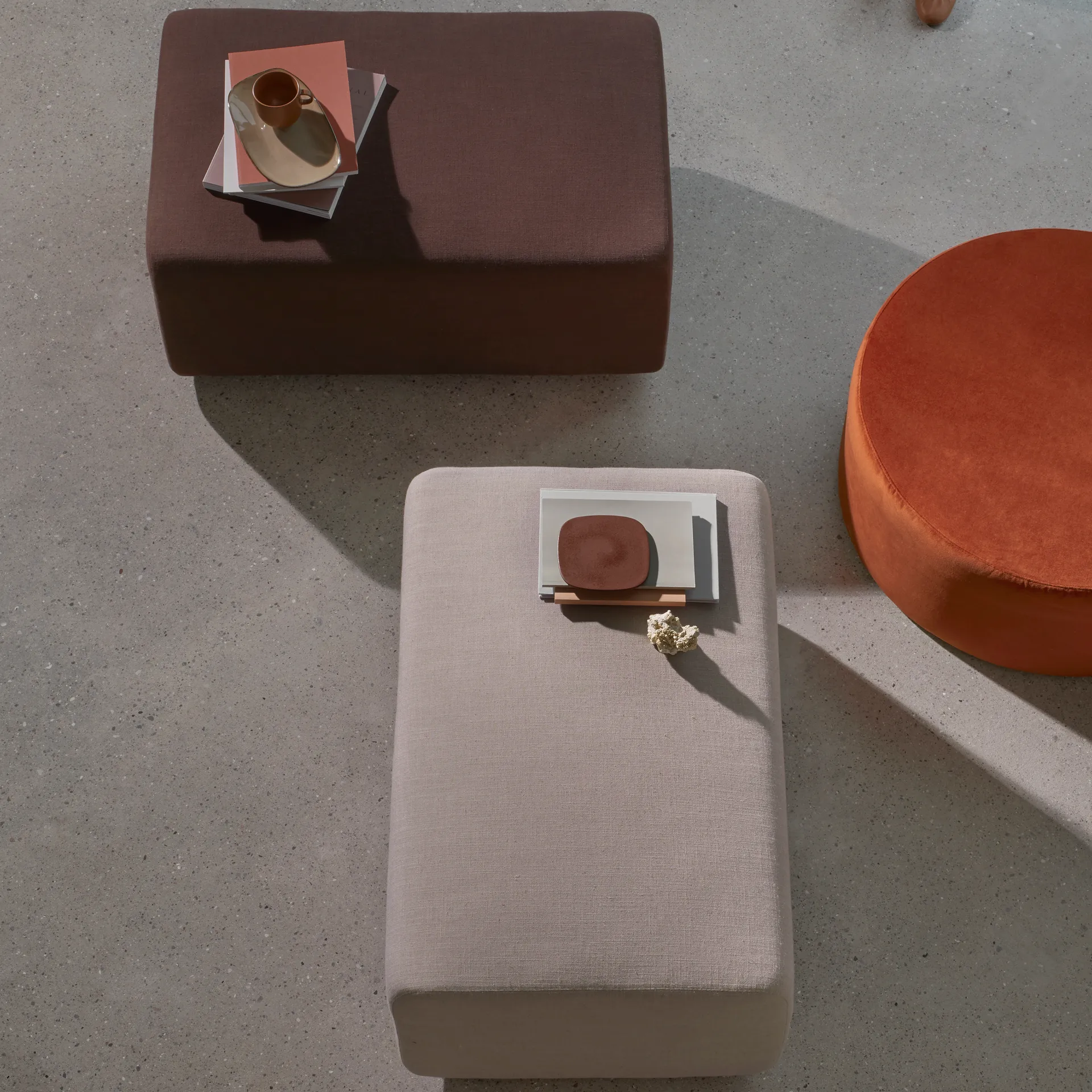 Lagoon modul Pouf Sitzkissen, Latte Broste Copenhagen