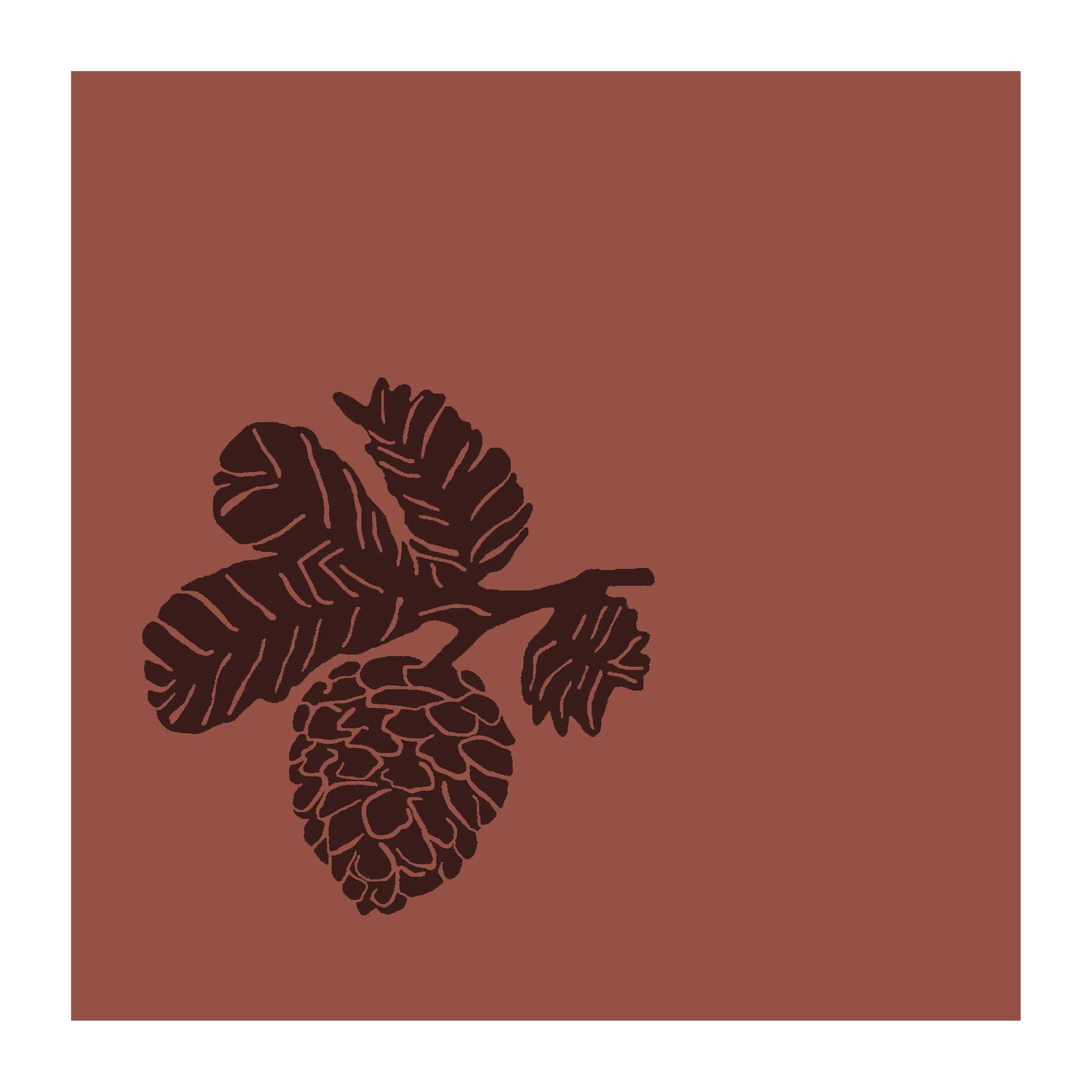 Leaf Serviette 33 x 33cm 20er Pack, Auburn Broste Copenhagen