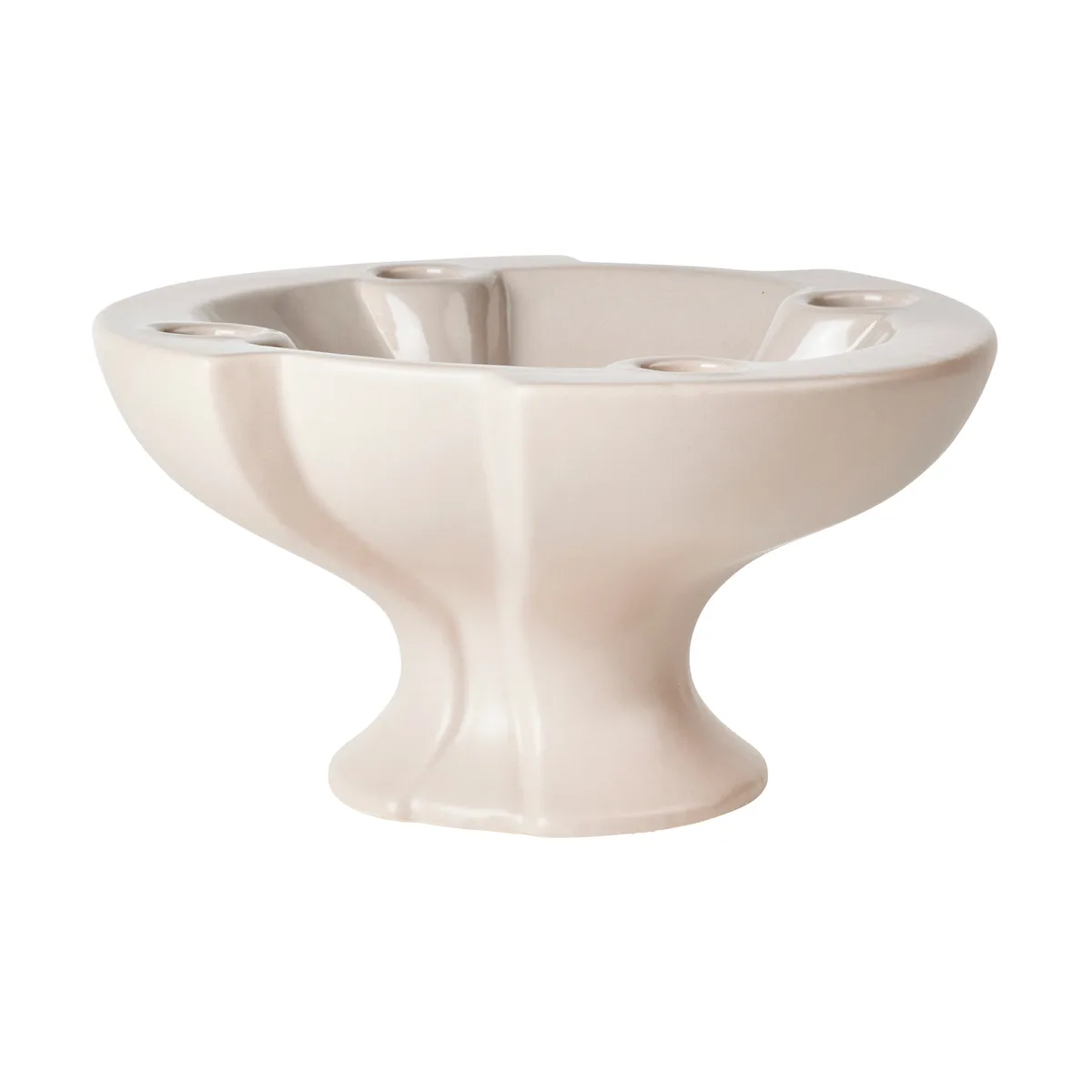 Broste Copenhagen Leda Kerzenhalter Ø22x12cm Grey-sand