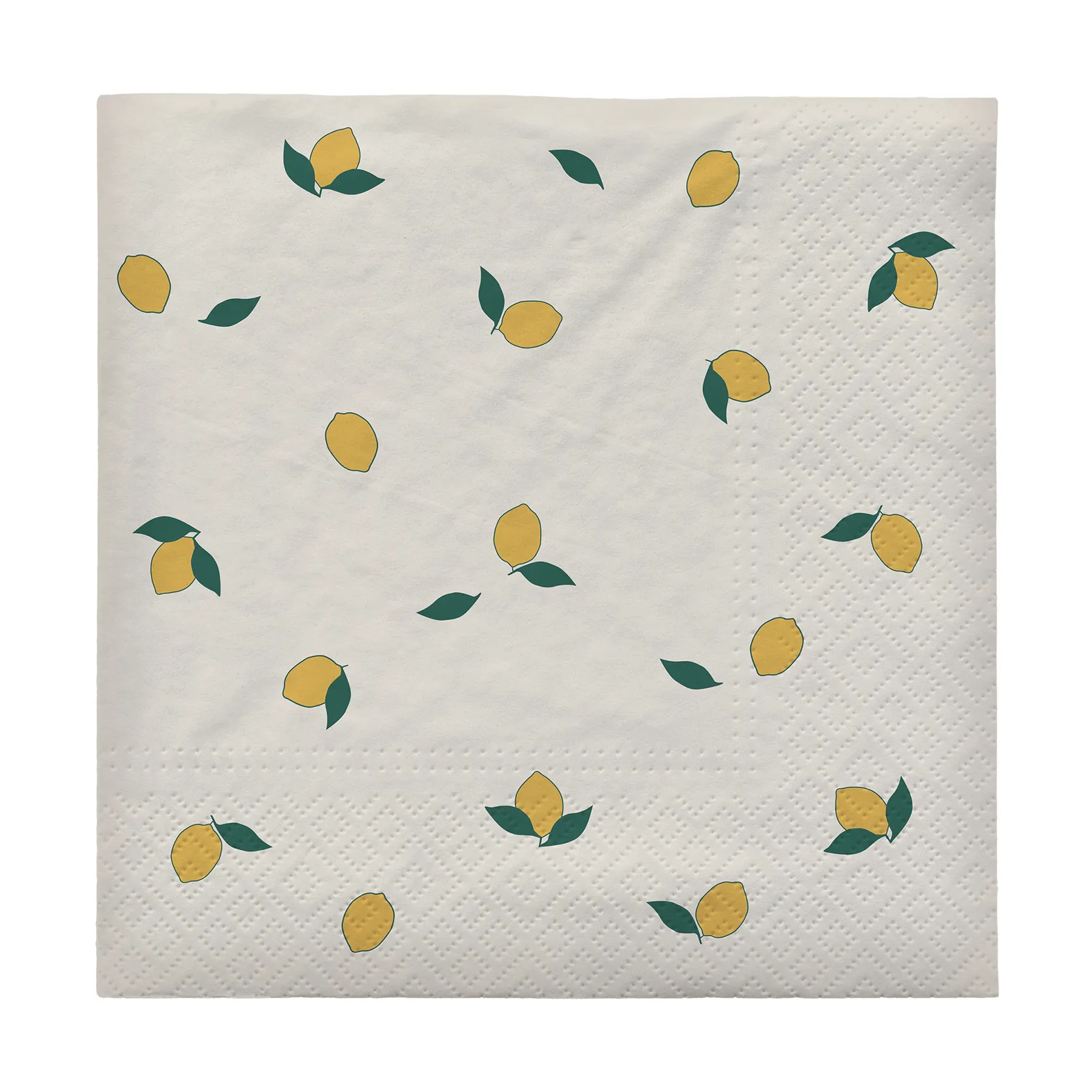 Lemon Serviette 33x33 cm 20er-Pack, Off White-Yellow Broste Copenhagen