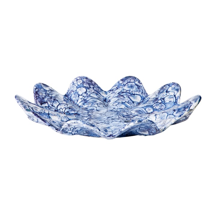 Lilja Dekorationsteller Ø38cm - Intense blue-white - Broste Copenhagen
