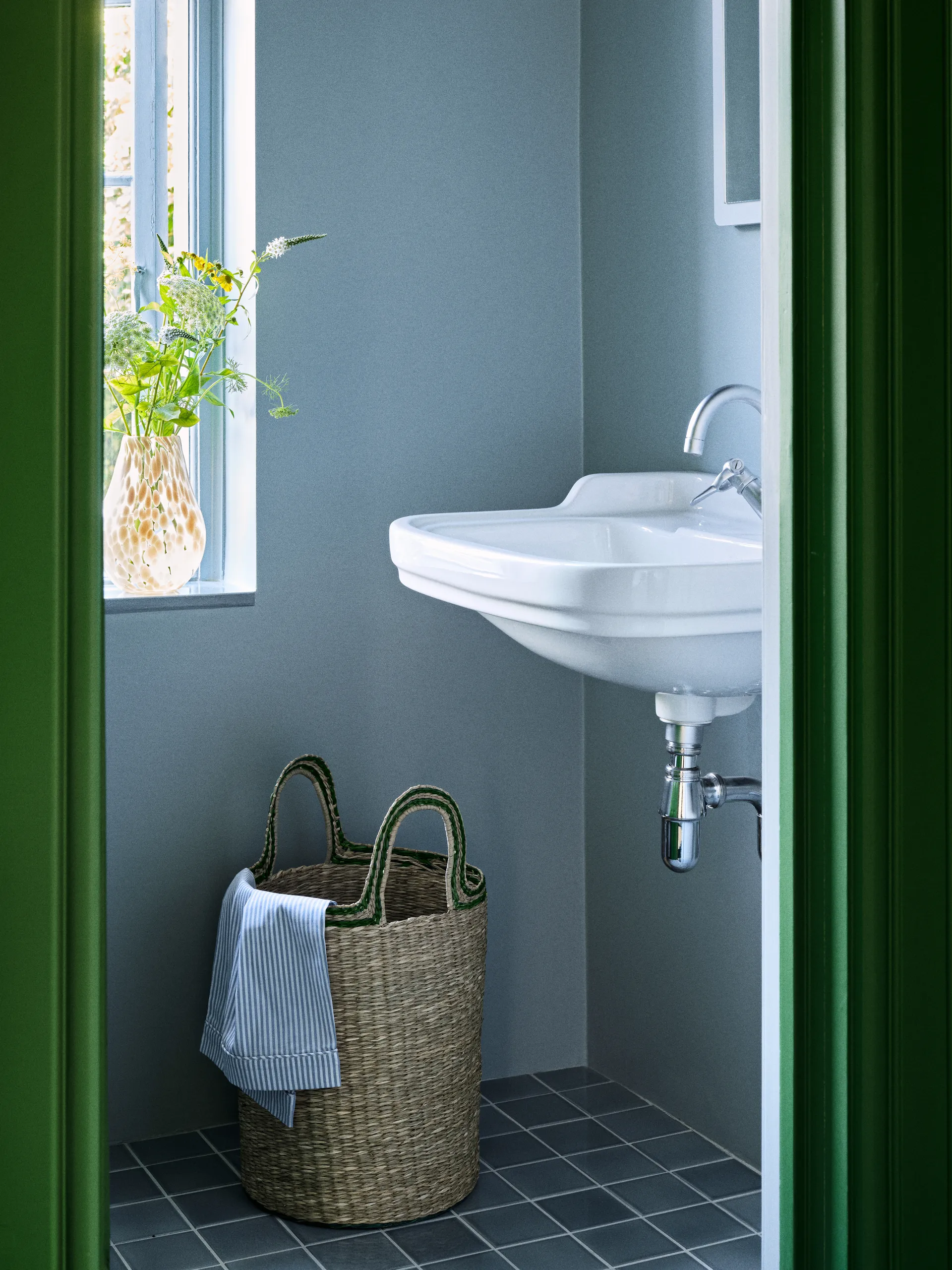 Lykke Korb 3 Teile, Natural-green Broste Copenhagen