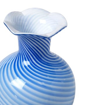 Mella Vase 30cm - Intense blue-off white - Broste Copenhagen