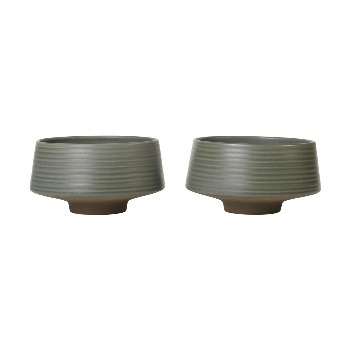 Broste Copenhagen Miko Schale Ø14 cm 2er-Pack Dark green