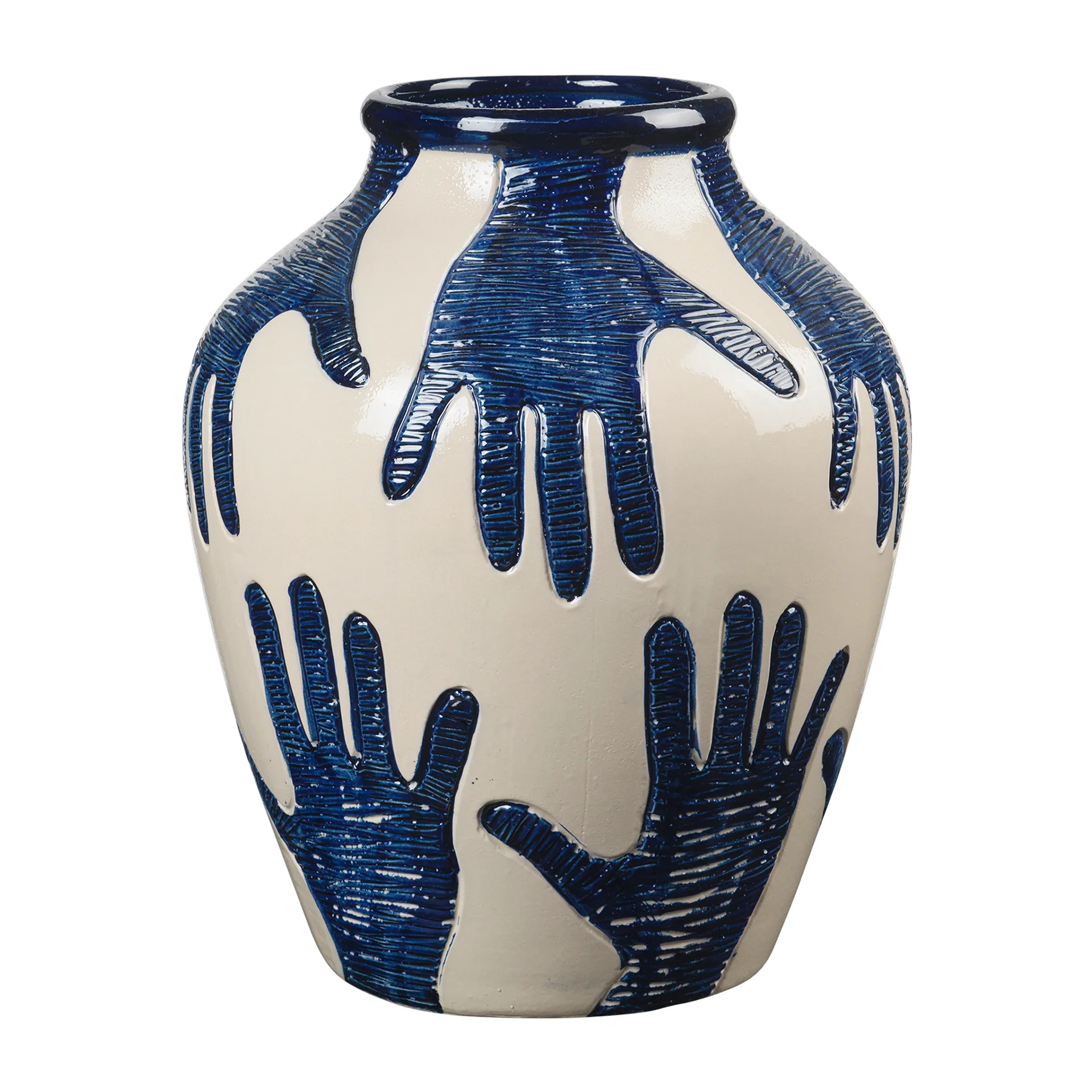 Mime Vase 40cm, Intense blue-rainy day Broste Copenhagen