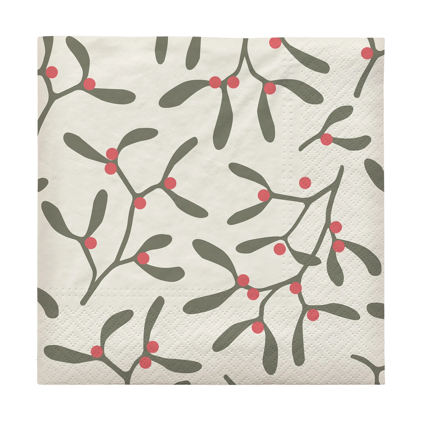 Mistelzweig Papierserviette 33x33 cm 20er-Pack, Pompeian Red Broste Copenhagen