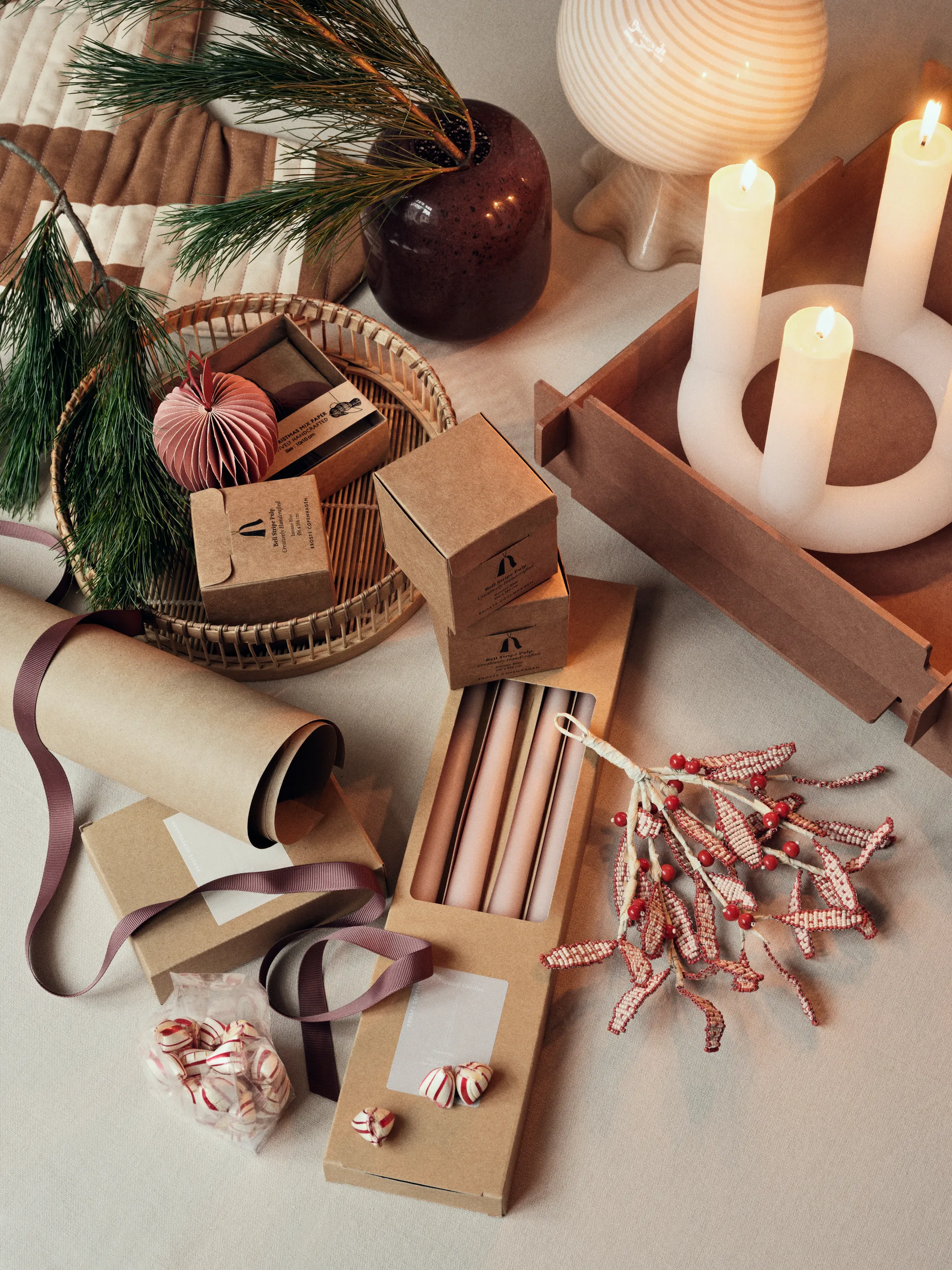 Mistletoe Dekoanhänger 17x18cm, Pumpkin orange Broste Copenhagen