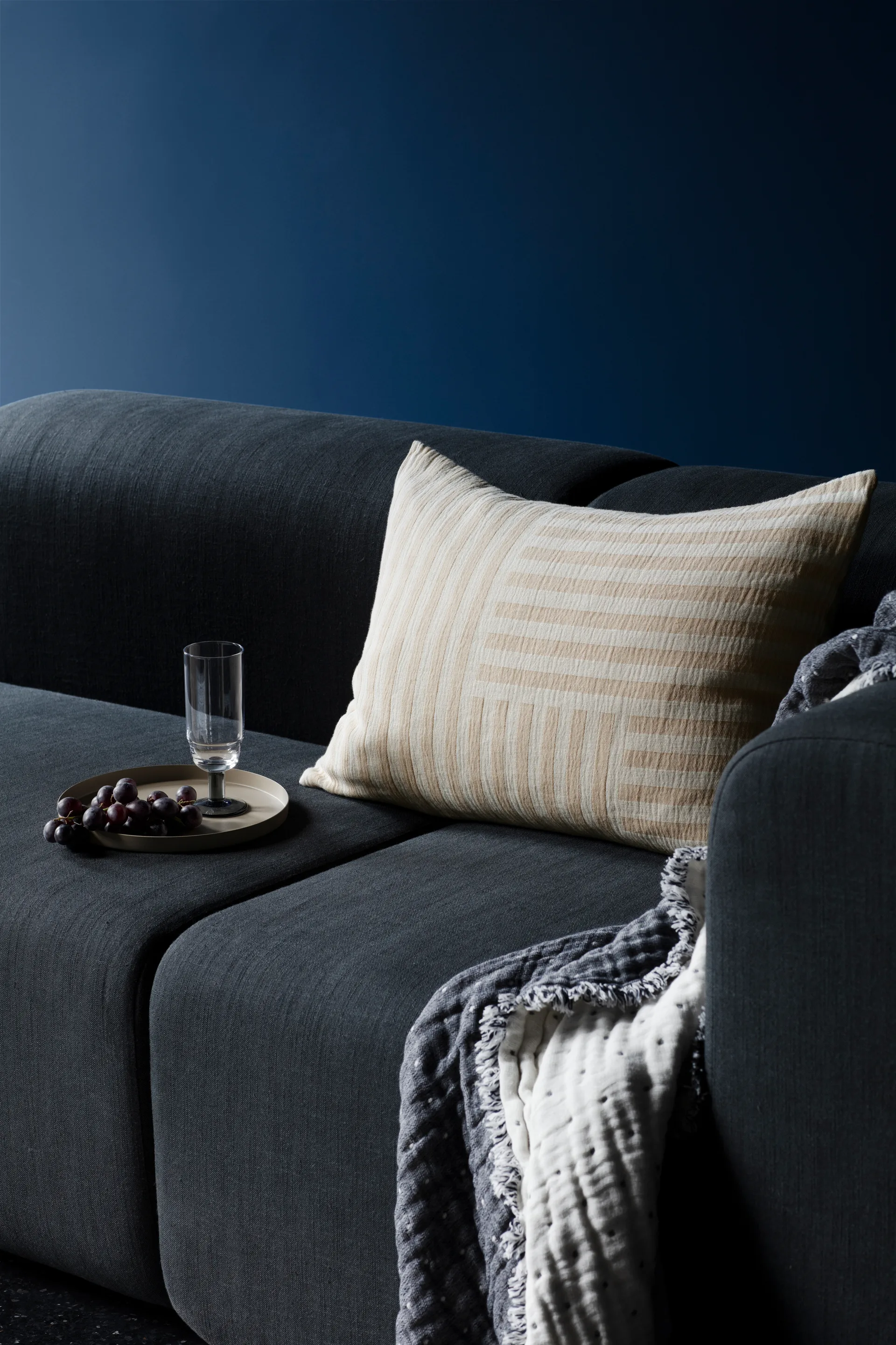 Nordic Bistro Champagnerglas 20cl, Clear-smoke stem Broste Copenhagen