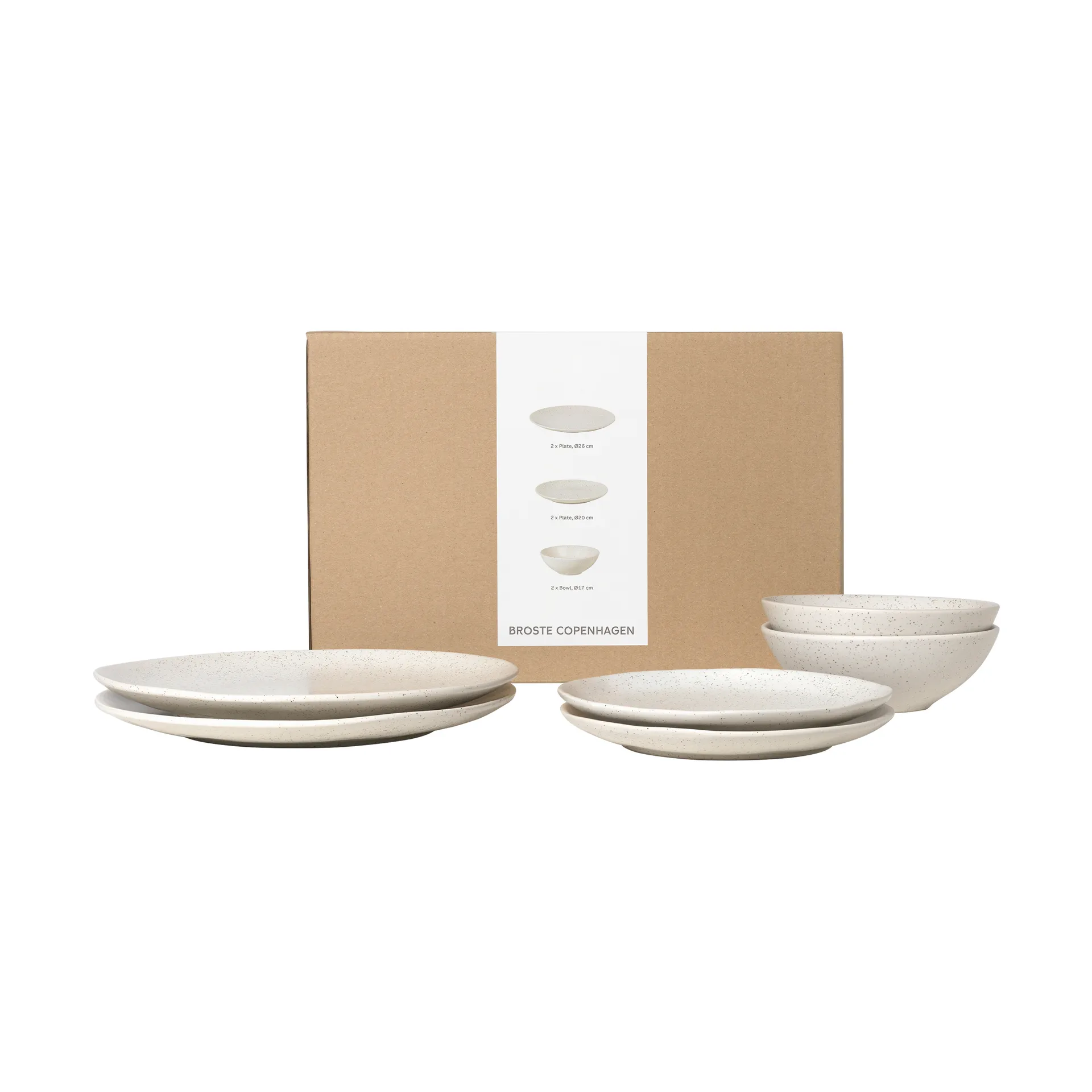 Nordic Vanilla Dinnerset für Zwei, 6 Teile Broste Copenhagen