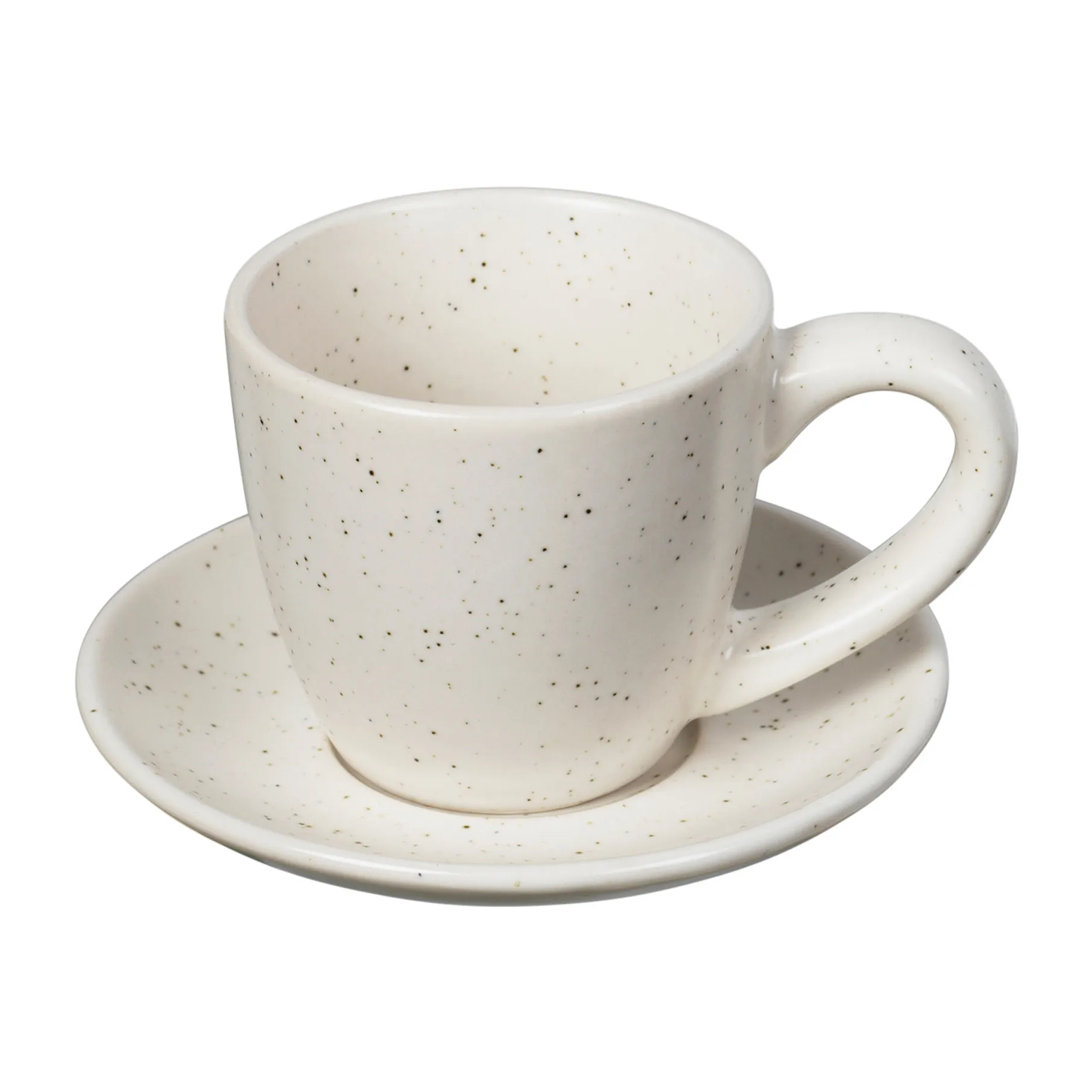 Broste Copenhagen Espresso Becher „Nordic Sand“ – Skandinavisches Steingut-Design Spülmaschinengeeignet