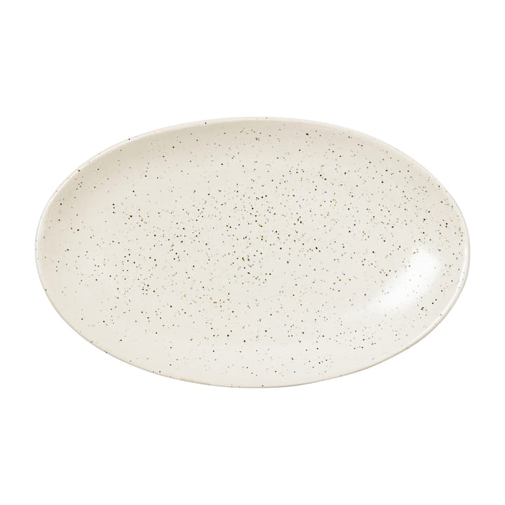 Nordic Vanilla Teller oval 22cm - Cream with grains - Broste Copenhagen