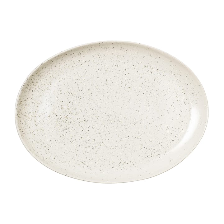 Nordic Vanilla Teller oval 35,5cm - Cream with grains - Broste Copenhagen