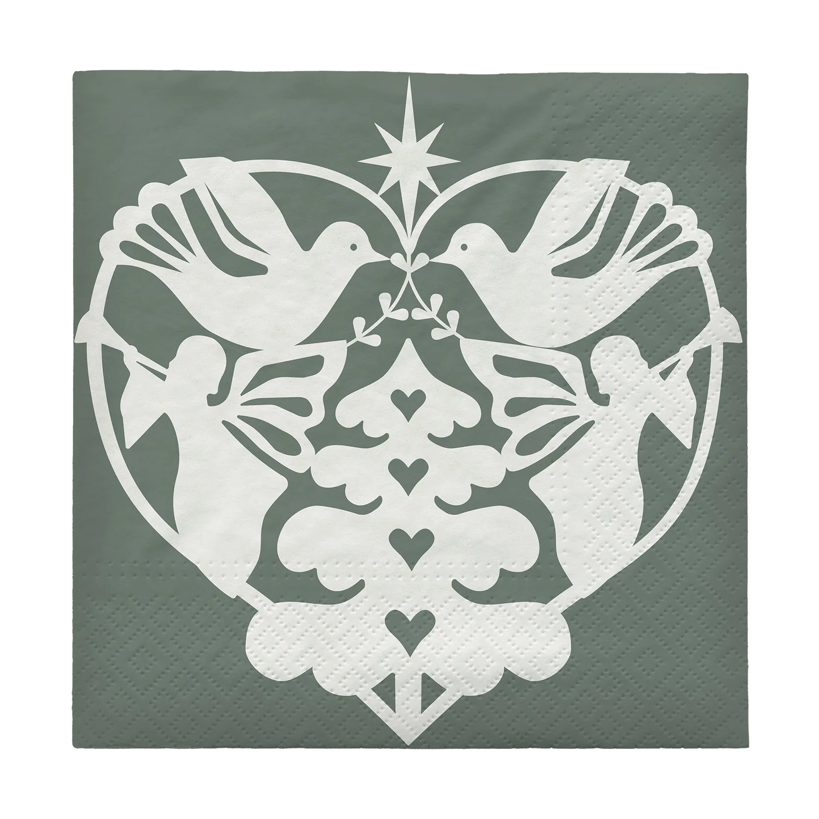 Nostalgia Papierserviette 33x33 cm 20er-Pack, Grape Leaf Green Broste Copenhagen