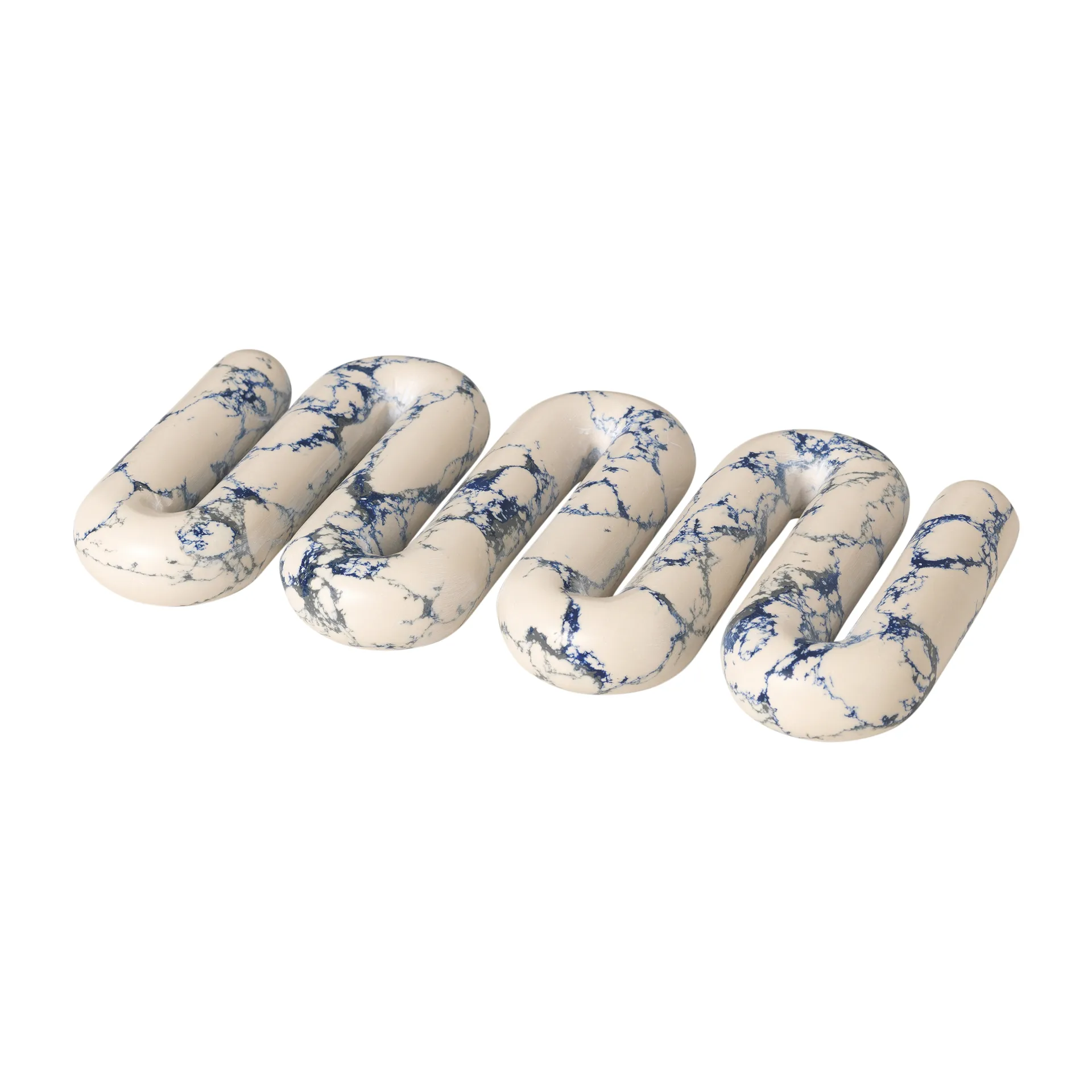 Orla Topfuntersetzer 14 x 25cm, White-spectrum blue Broste Copenhagen