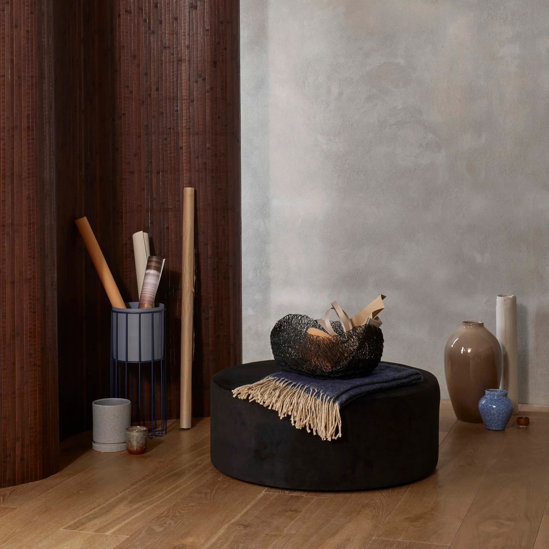 Polaris Blumentopf mit Untersetzer Ø14cm, Tradewinds blue Broste Copenhagen