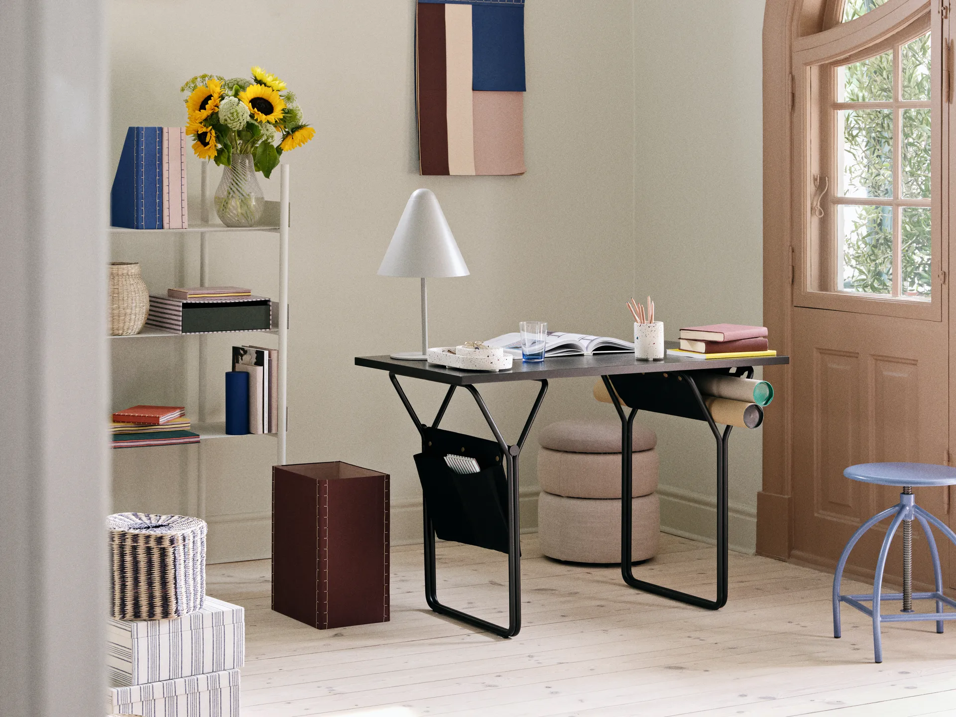 Polly Korb 3 Teile, Natural-black Broste Copenhagen