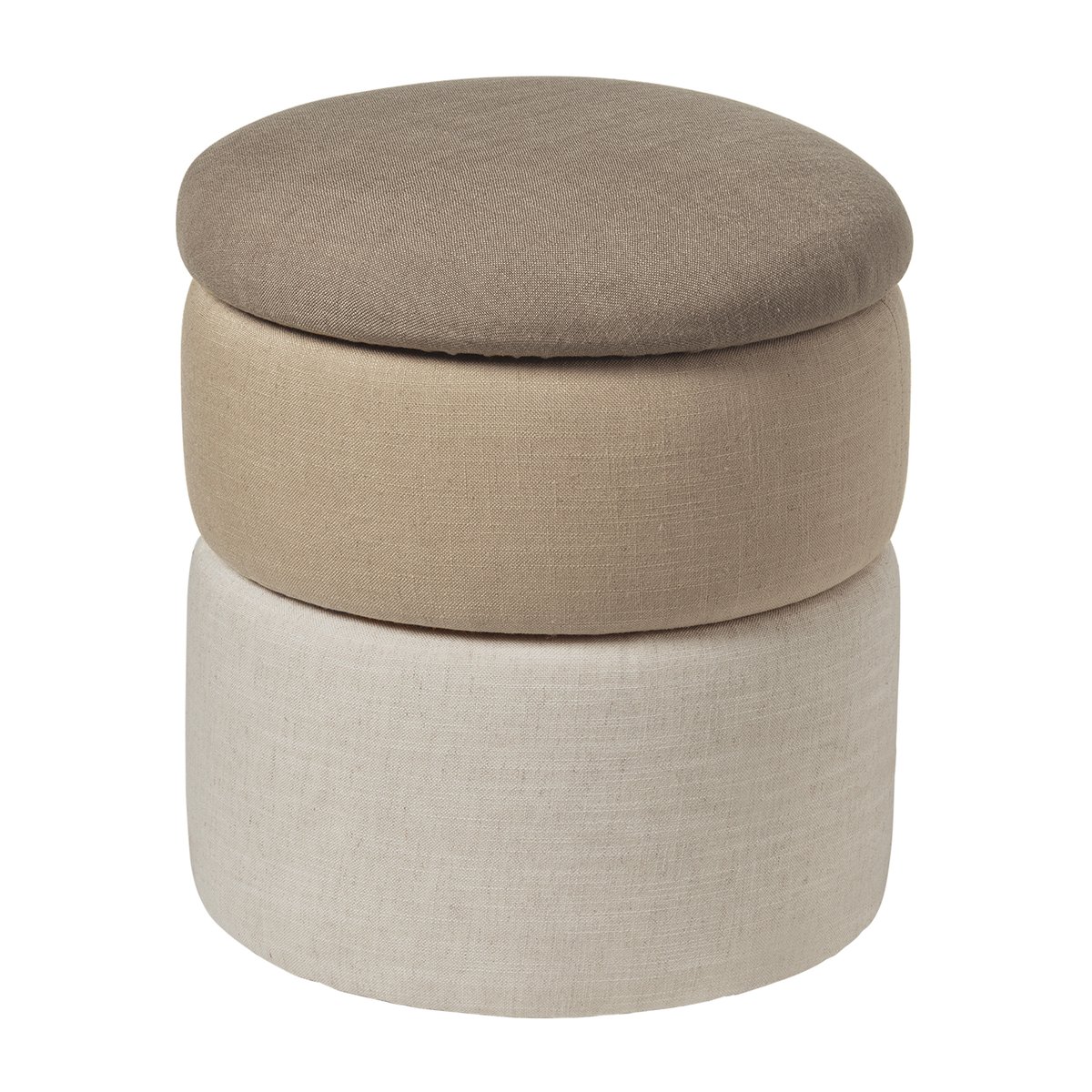 Broste Copenhagen Pond Pouf 42cm Beige shades | Skandinavisches Design | Polsterhocker & Poufs | Beige