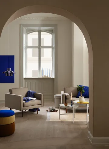 Pond Pouf 42cm - Blue-sand-ochre - Broste Copenhagen