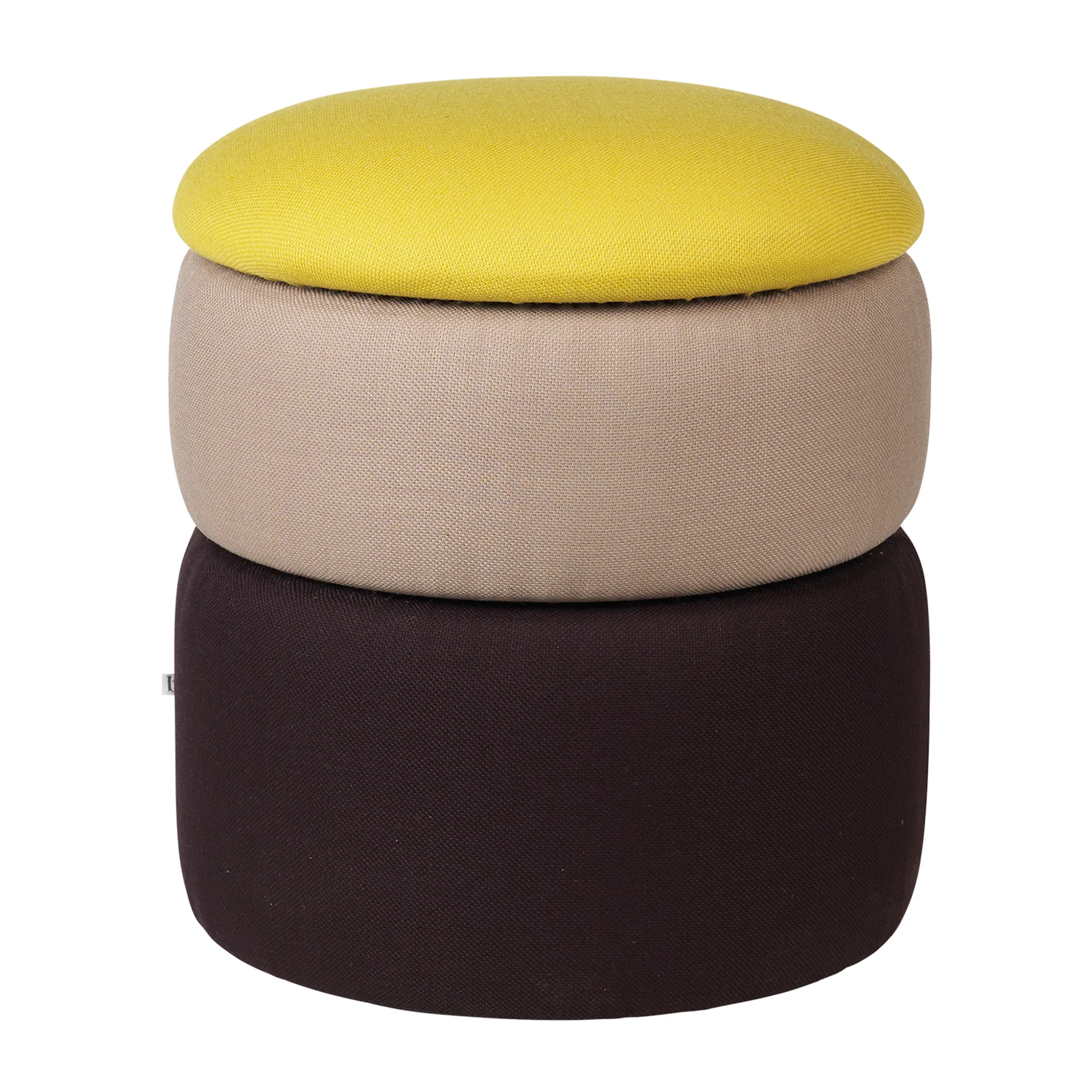 Pond Pouf 42cm, Yellow-beige-dark grape Broste Copenhagen