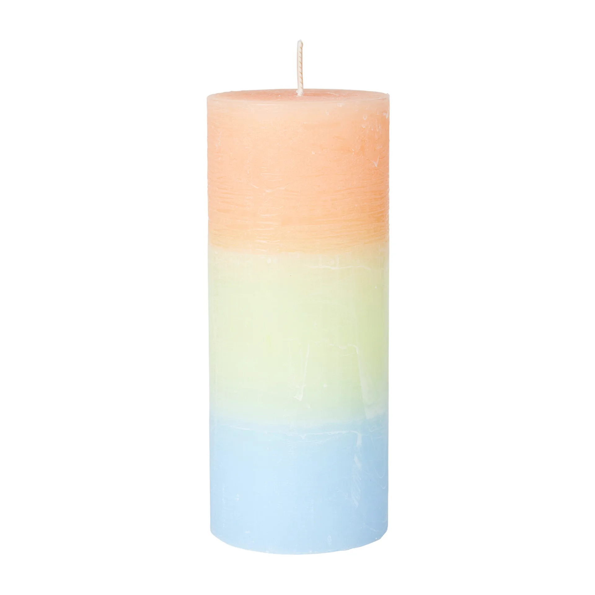 Rainbow Blockkerze 17cm, Cloudy melon Broste Copenhagen