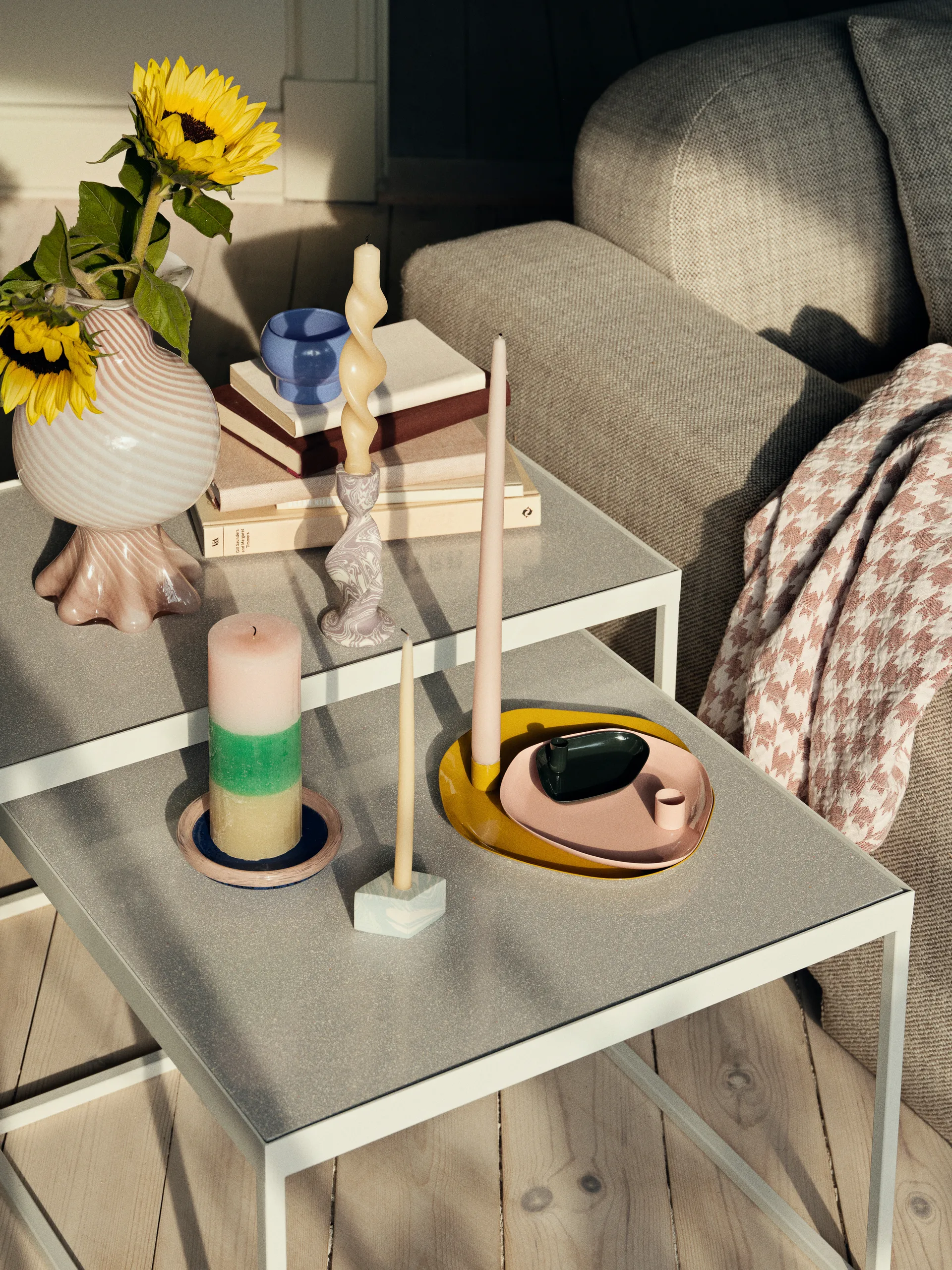 Rainbow Blockkerze 17cm, Strawberry field Broste Copenhagen