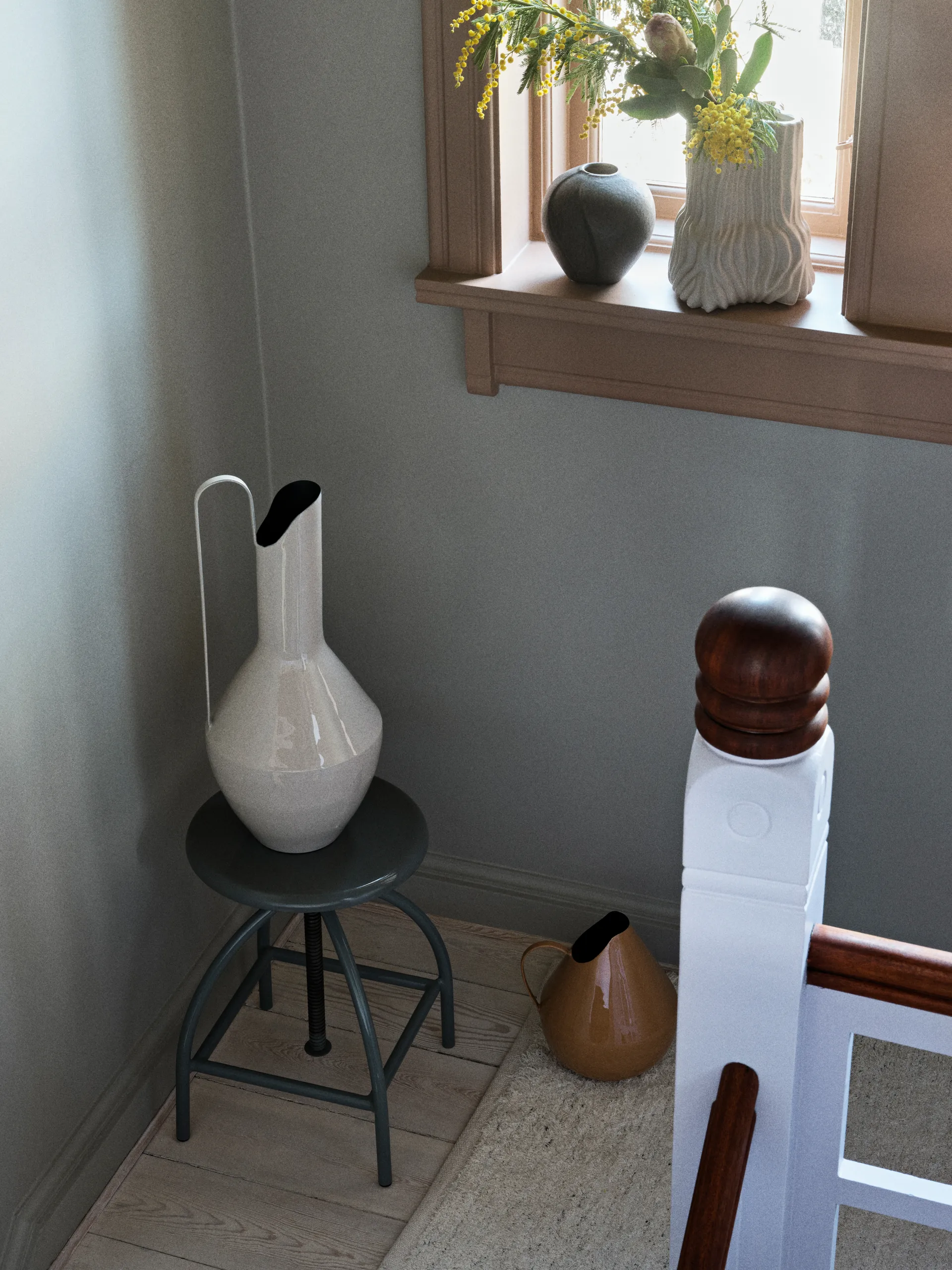 Rosario Vase Ø20x25 cm, Nut brown Broste Copenhagen