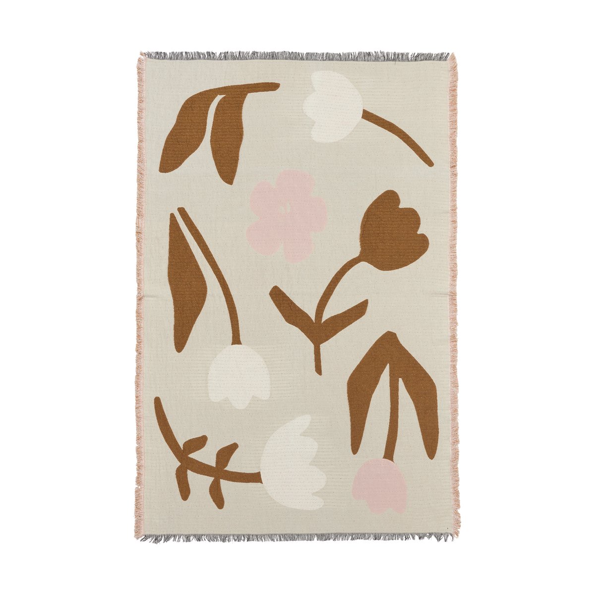 Broste Copenhagen Rosita Decke 130x180 cm Golden brown-mauve pink