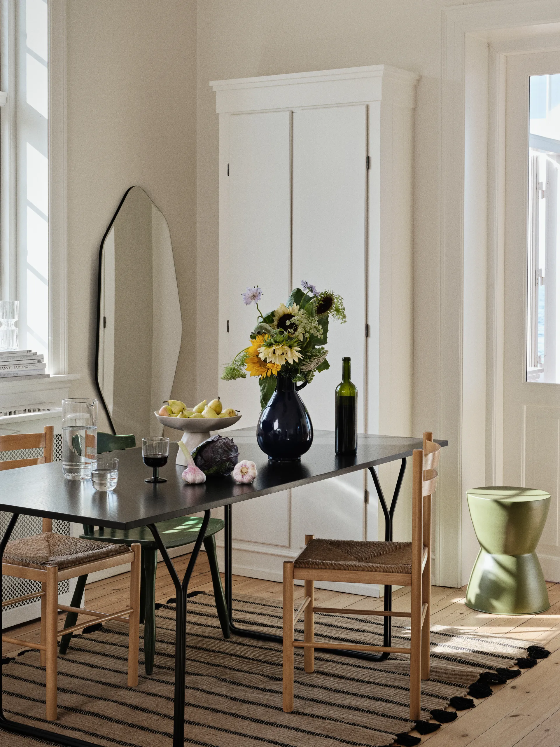 Ruby Wandspiegel 120x60 cm, Clear-Black Broste Copenhagen