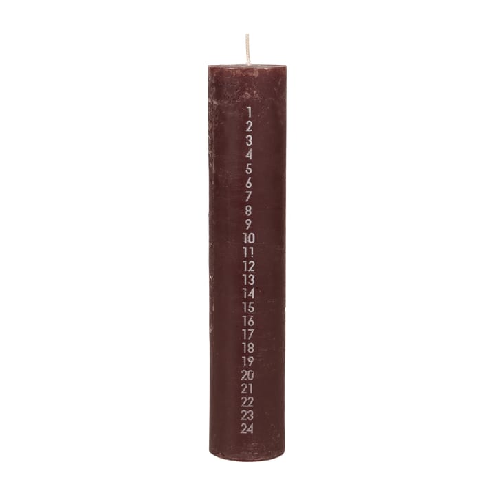 Rustic Kalenderkerze, Madder brown Broste Copenhagen