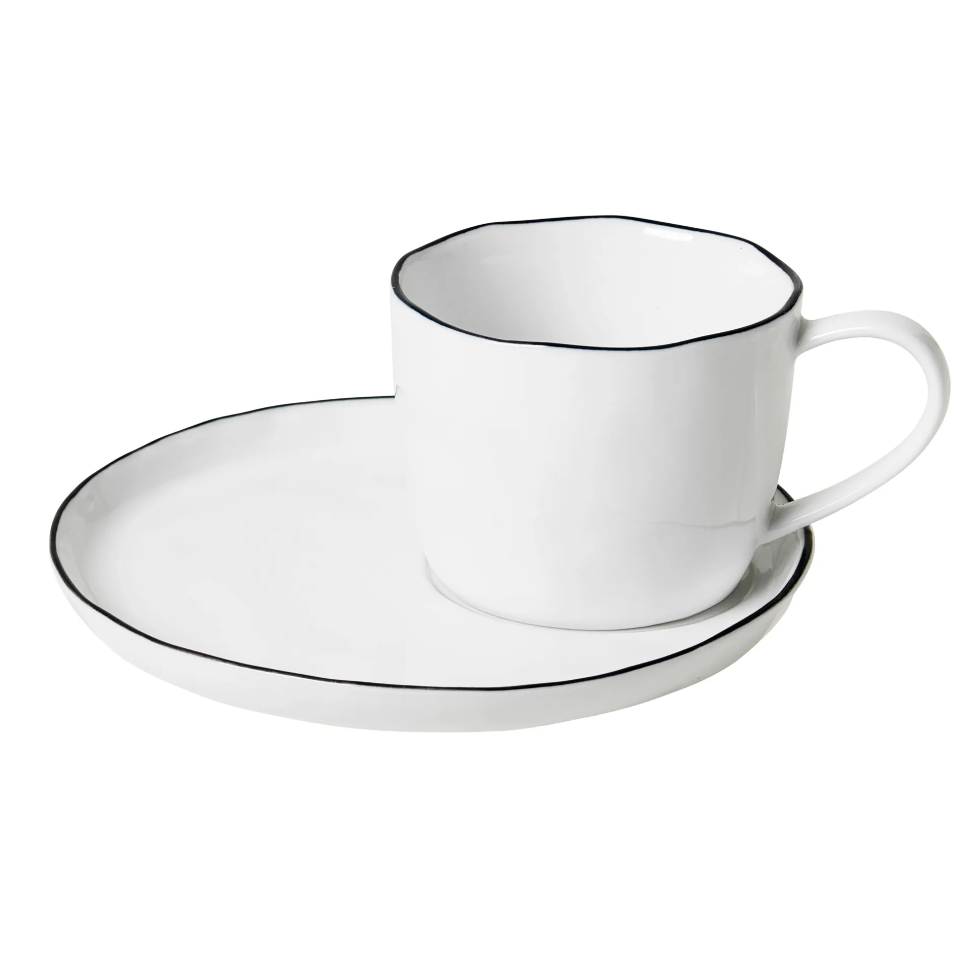 Salt Tasse inkl. Untertasse, Groß, 6,5cm Broste Copenhagen